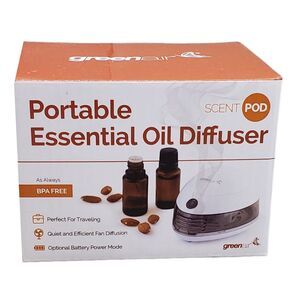 GreenAir Portable Essential Oil Diffuser – Scent Pod – USB Powered – New in Box